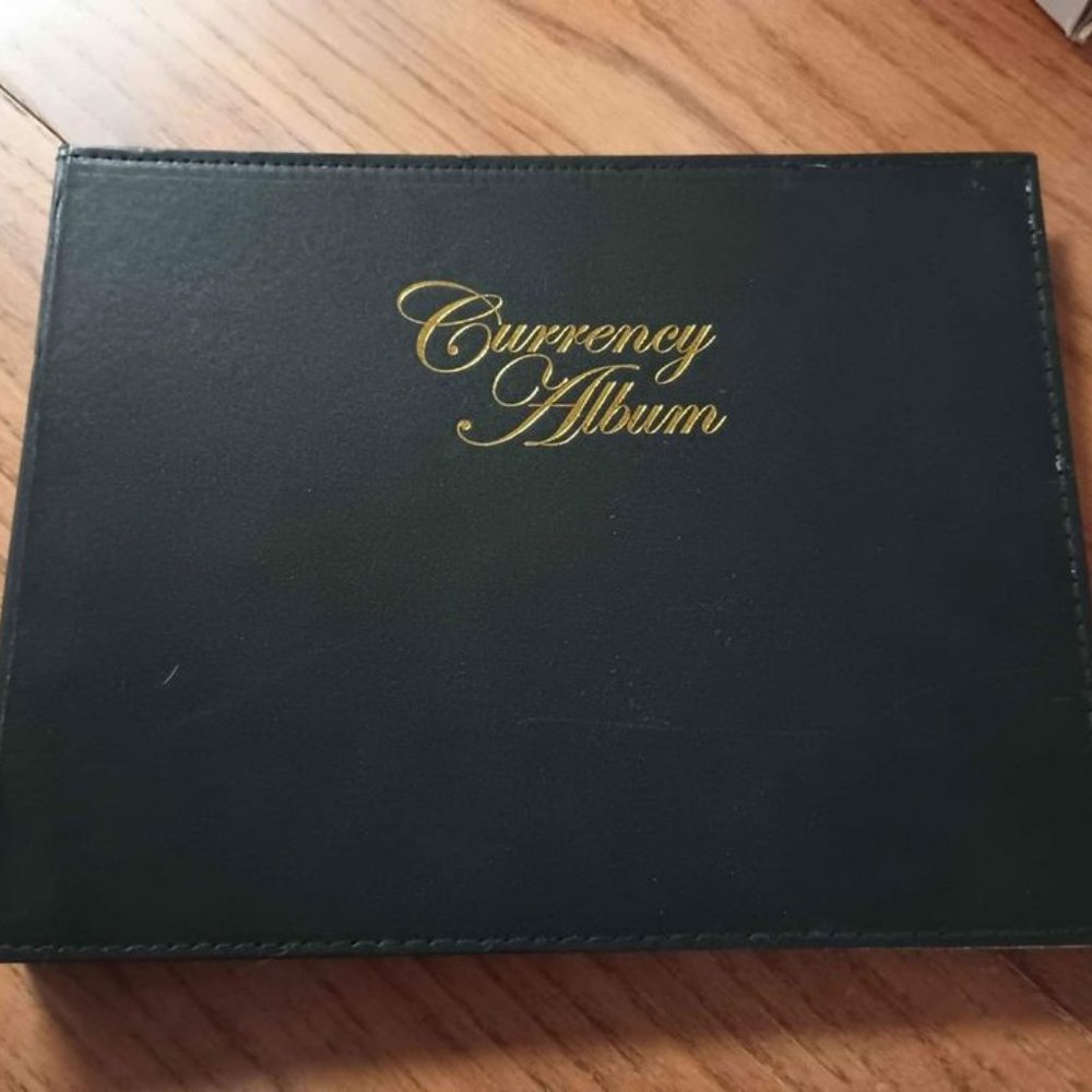 Black Bound Currency Album with Labels